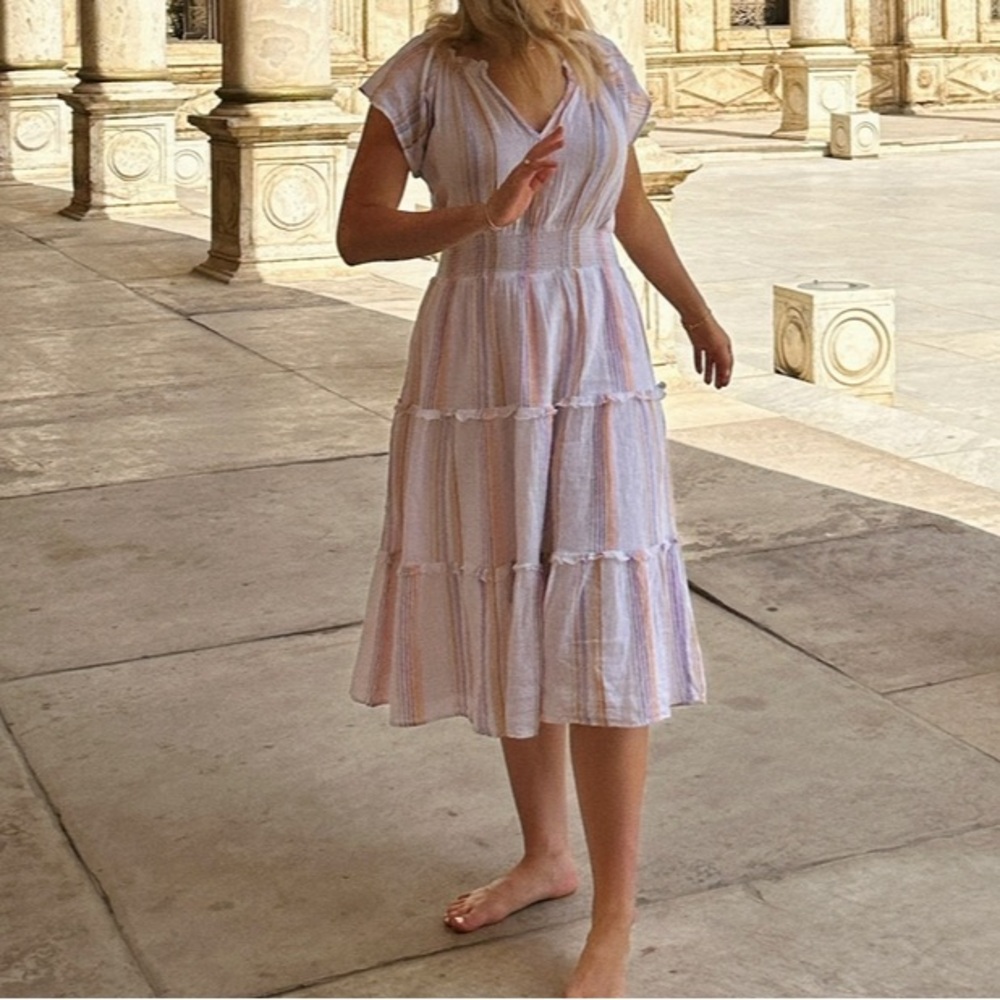 Rails striped dress colorful